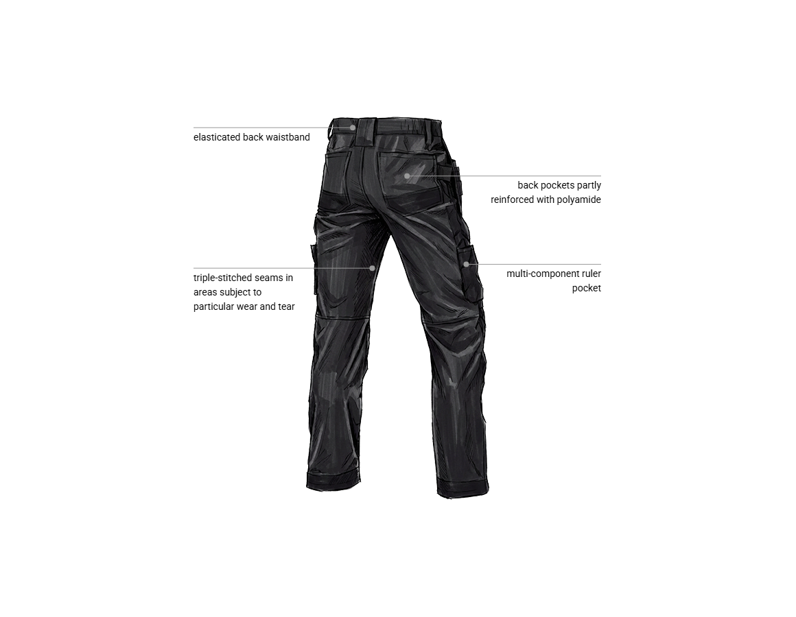 Additional image 2 Stretch Holster trousers e.s.line.core black