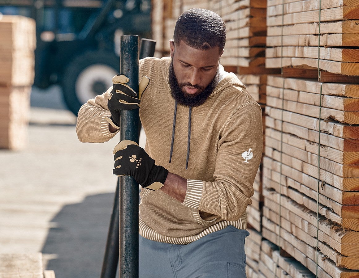 Additional image 1 Knitted hoody e.s.iconic almondbrown