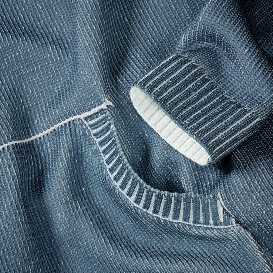 Detailed image Knitted hoody e.s.iconic oxidblue