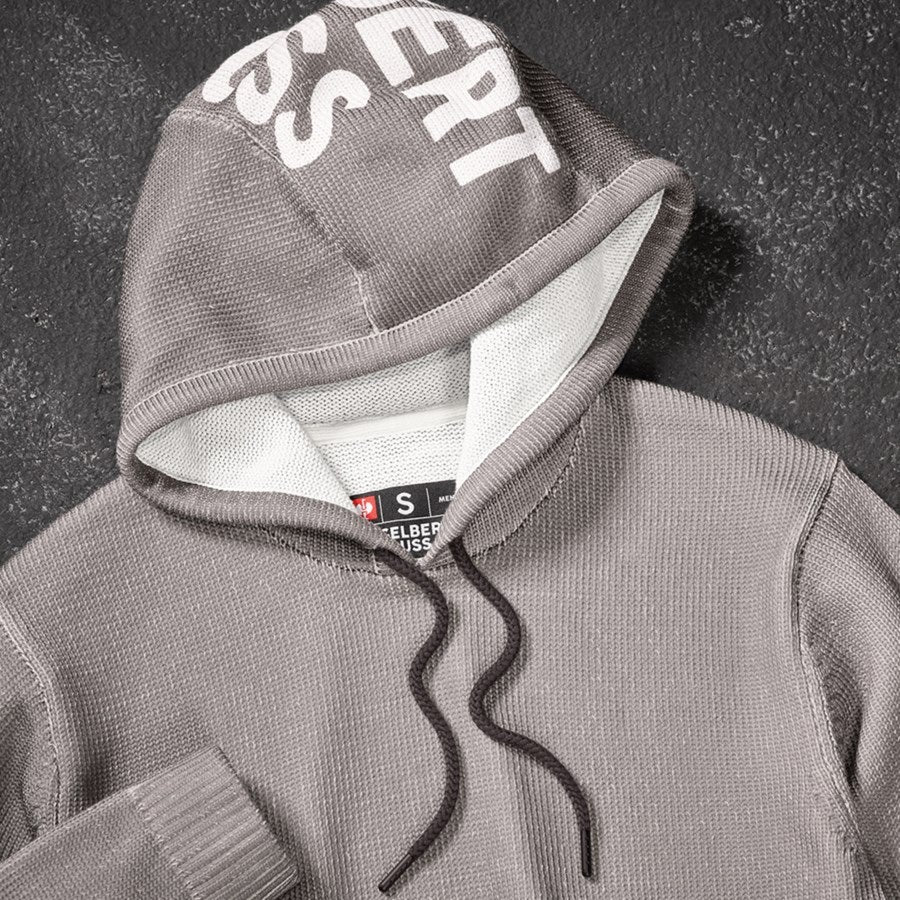 Detailed image Knitted hoody e.s.iconic dolphingrey