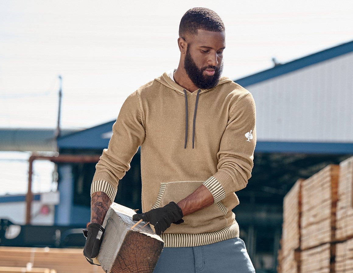 Main action image Knitted hoody e.s.iconic almondbrown