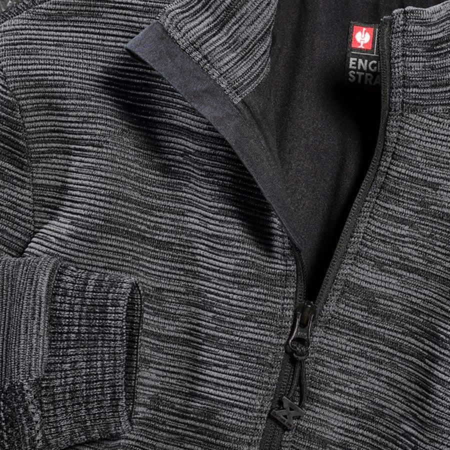 Detailed image Knitted jacket e.s.motion ten oxidblack