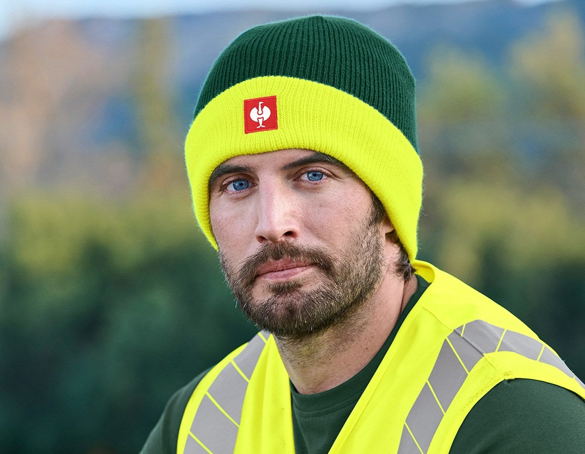 Main action image Knitted hat e.s.motion 24/7 green/high-vis yellow