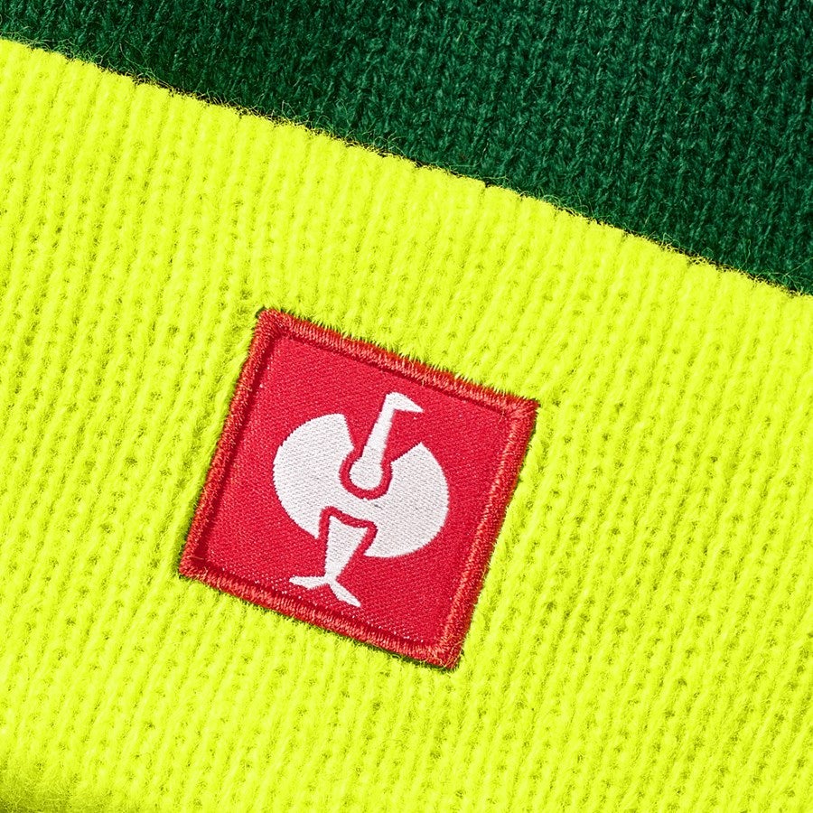 Detailed image Knitted hat e.s.motion 24/7 green/high-vis yellow