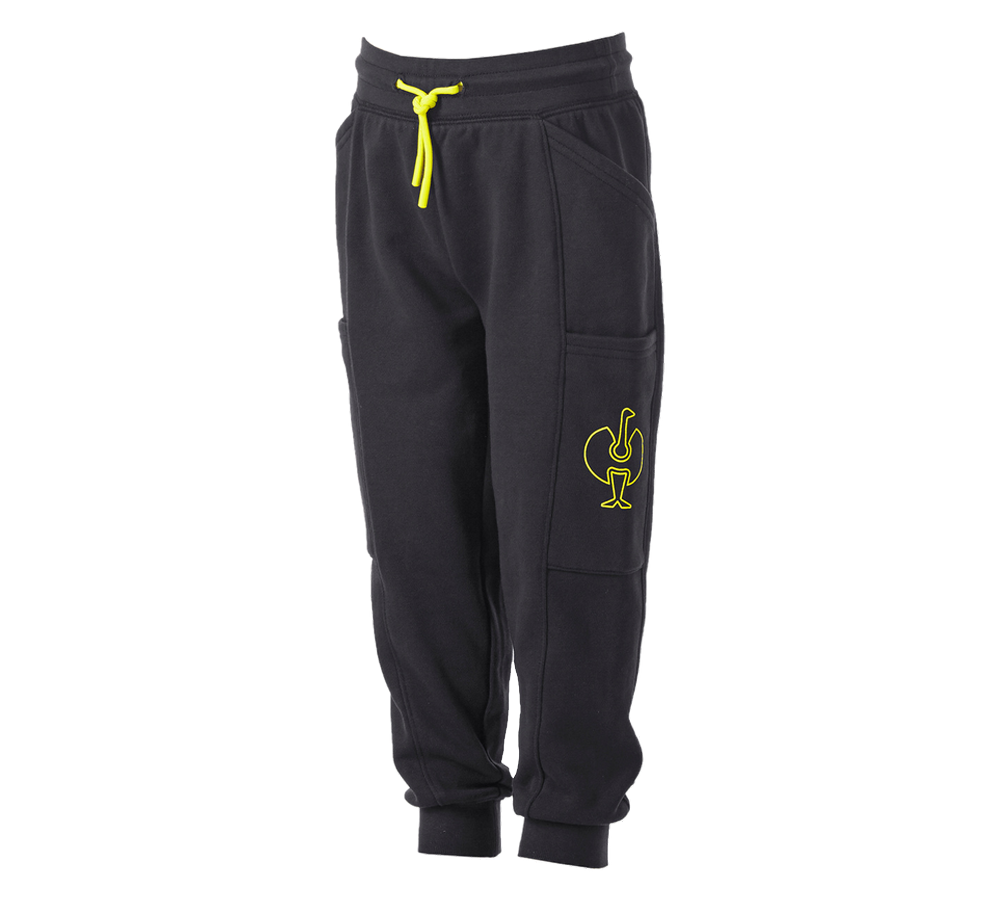 Primary image Sweat pants light e.s.trail, children's black/acid yellow