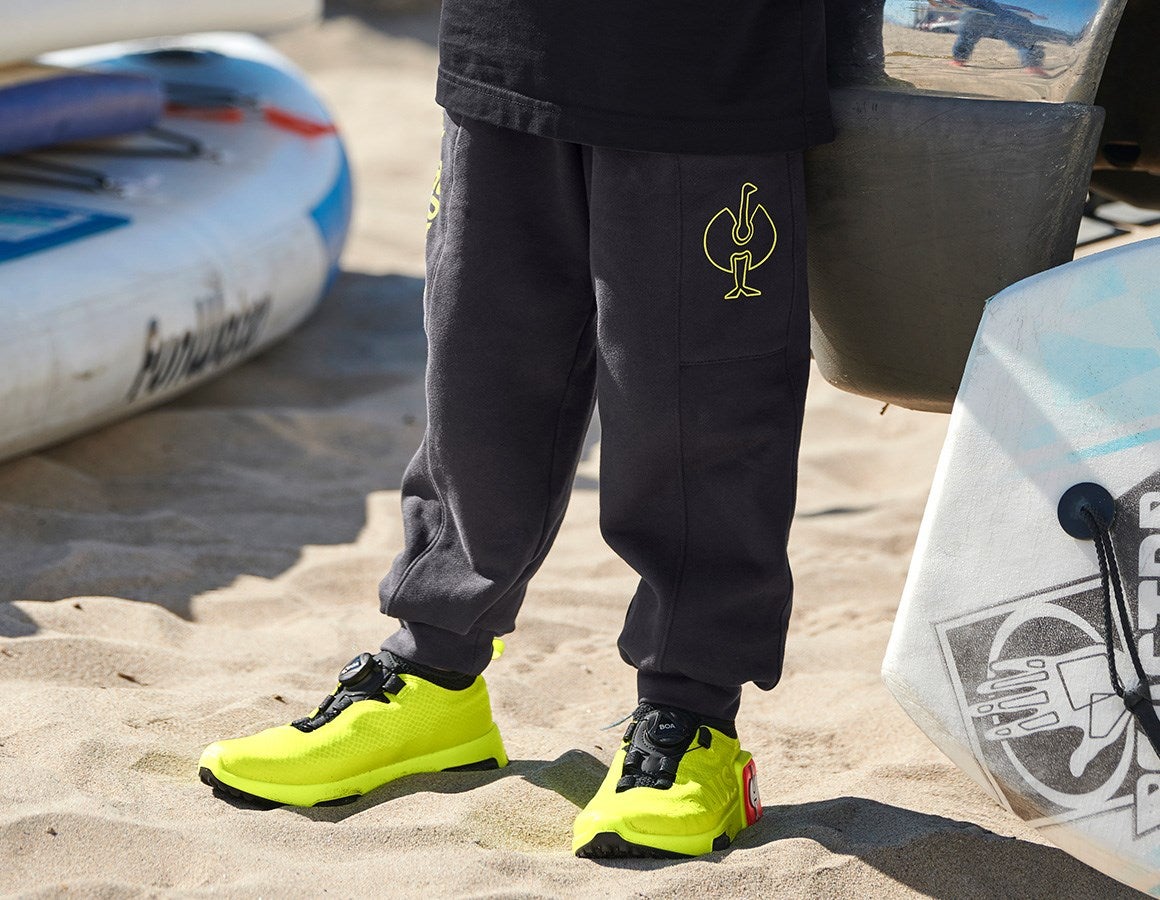 Main action image Sweat pants light e.s.trail, children's black/acid yellow