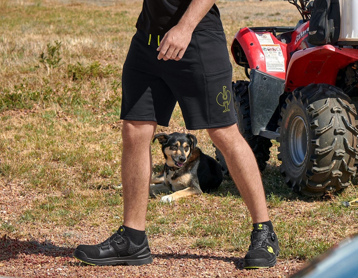 Main action image Sweat short e.s.trail black/acid yellow