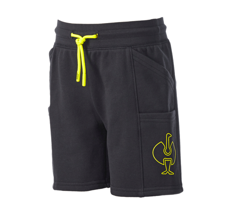 Primary image Sweat short light e.s.trail, children's black/acid yellow