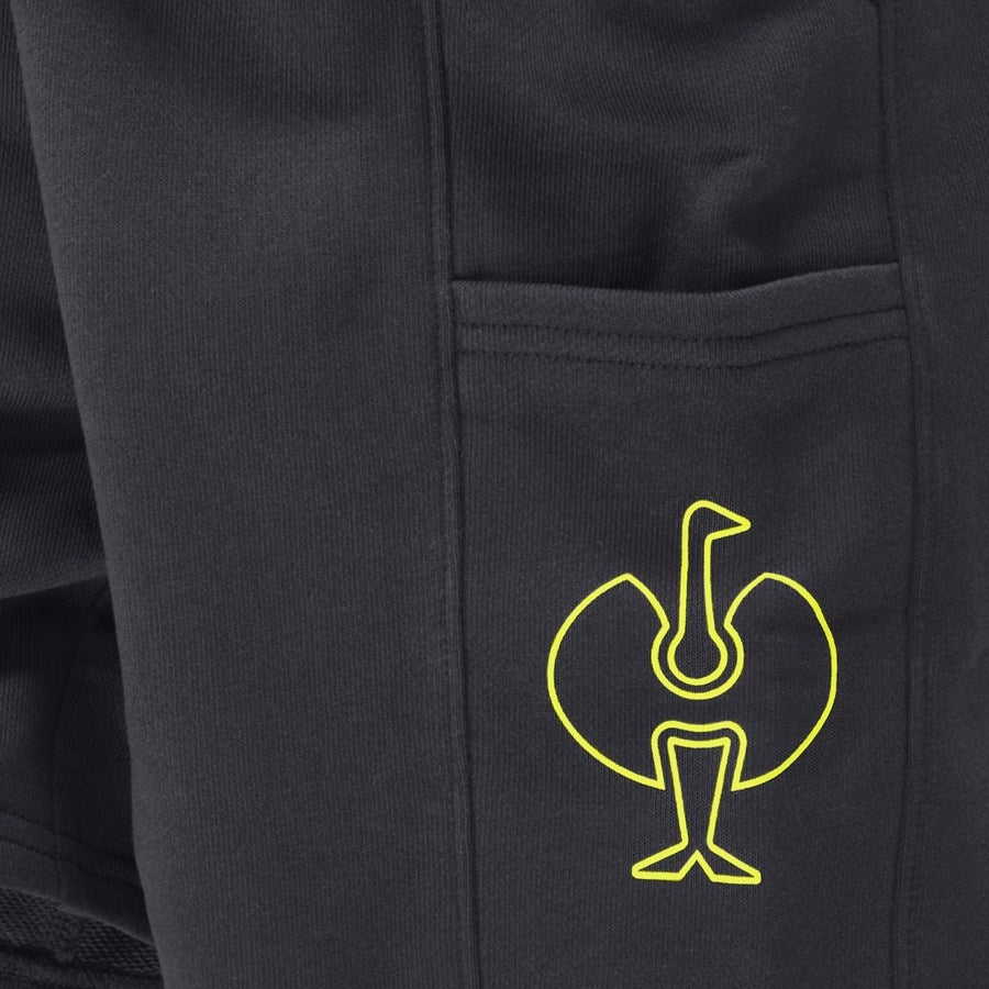 Detailed image Sweat short light e.s.trail, children's black/acid yellow