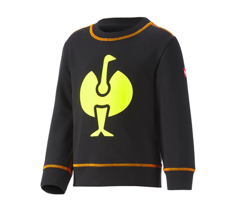 Primary image Sweatshirt e.s.motion 2020, children's black/high-vis yellow/high-vis orange