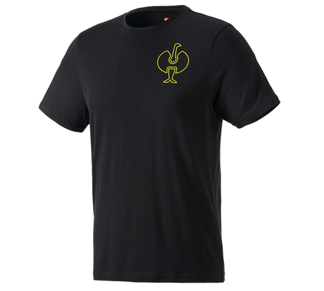 Primary image T-Shirt Merino e.s.trail black/acid yellow