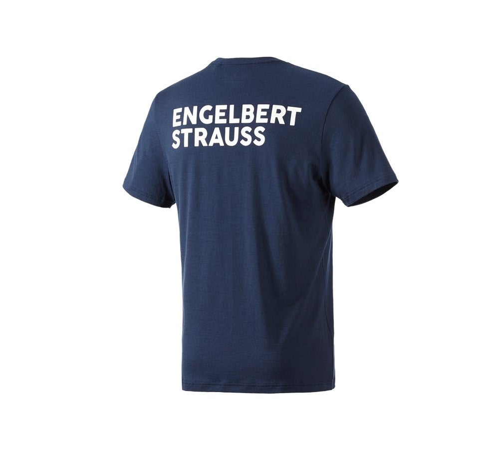 Secondary image T-Shirt Merino e.s.trail deepblue/white