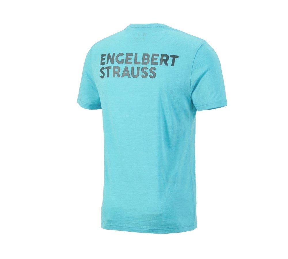 Secondary image T-Shirt Merino e.s.trail lapisturquoise/anthracite