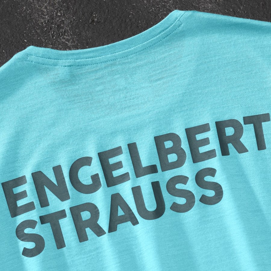Detailed image T-Shirt Merino e.s.trail lapisturquoise/anthracite