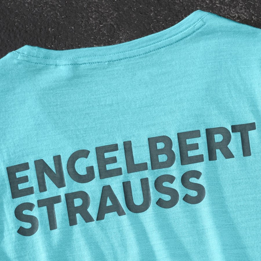 Detailed image T-Shirt Merino e.s.trail, ladies' lapisturquoise/anthracite