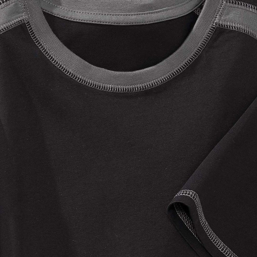 Detailed image T-shirt cotton e.s.active black/anthracite