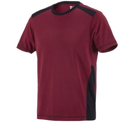 Primary image T-shirt cotton e.s.active bordeaux/black