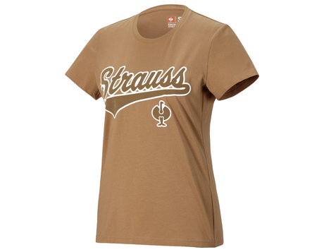 Primary image T-shirt e.s.e:pic, ladies' almondbrown