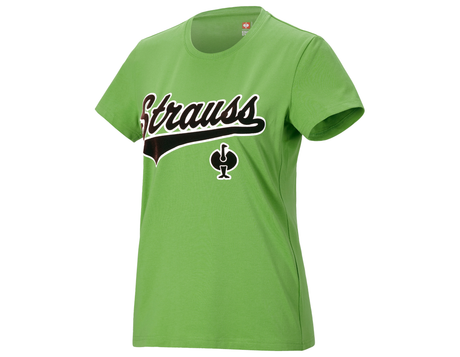 Primary image T-shirt e.s.e:pic, ladies' seagreen/chestnut