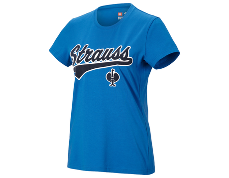 Primary image T-shirt e.s.e:pic, ladies' gentianblue/graphite