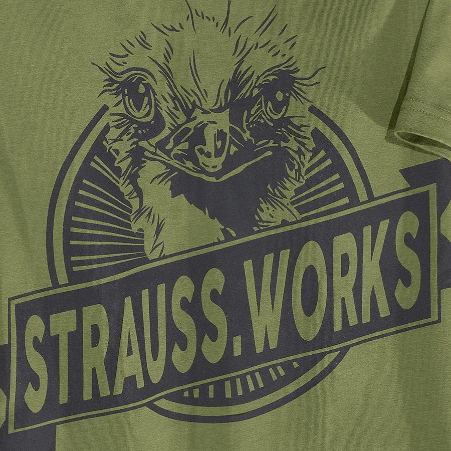 Detailed image T-shirt e.s.iconic works mountaingreen