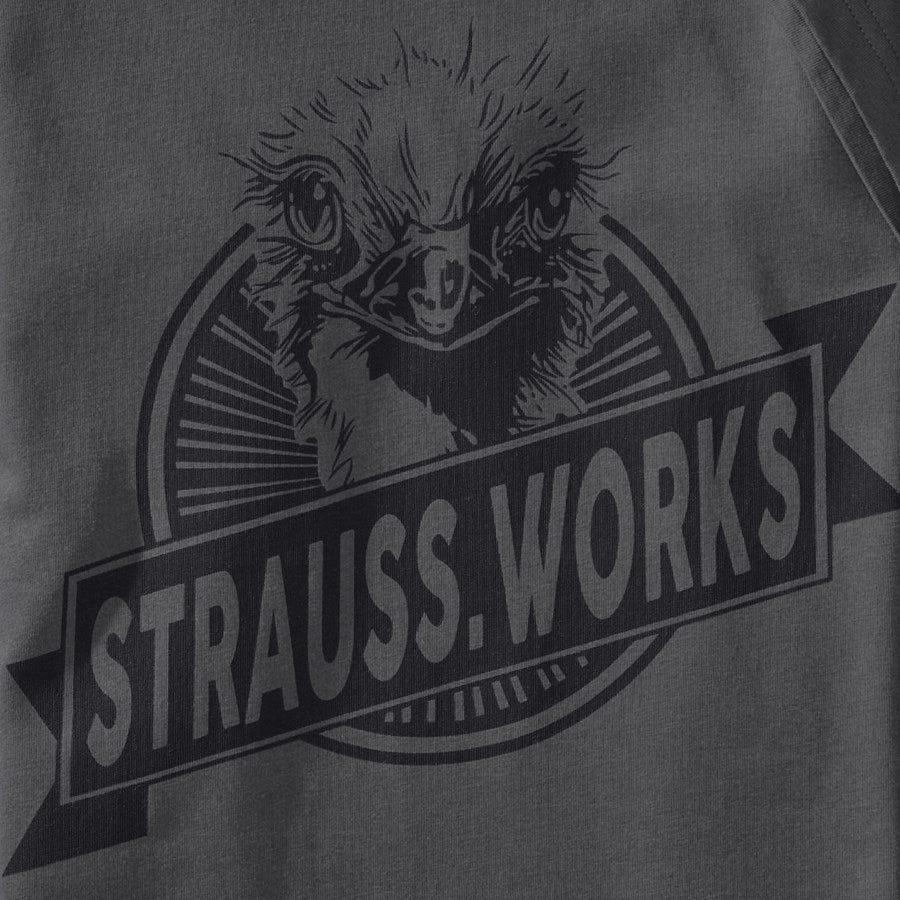 Detailed image T-shirt e.s.iconic works, ladies' carbongrey