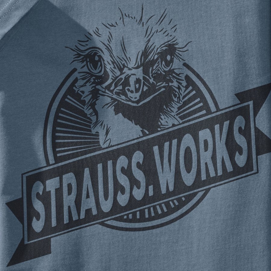 Detailed image T-shirt e.s.iconic works, ladies' oxidblue