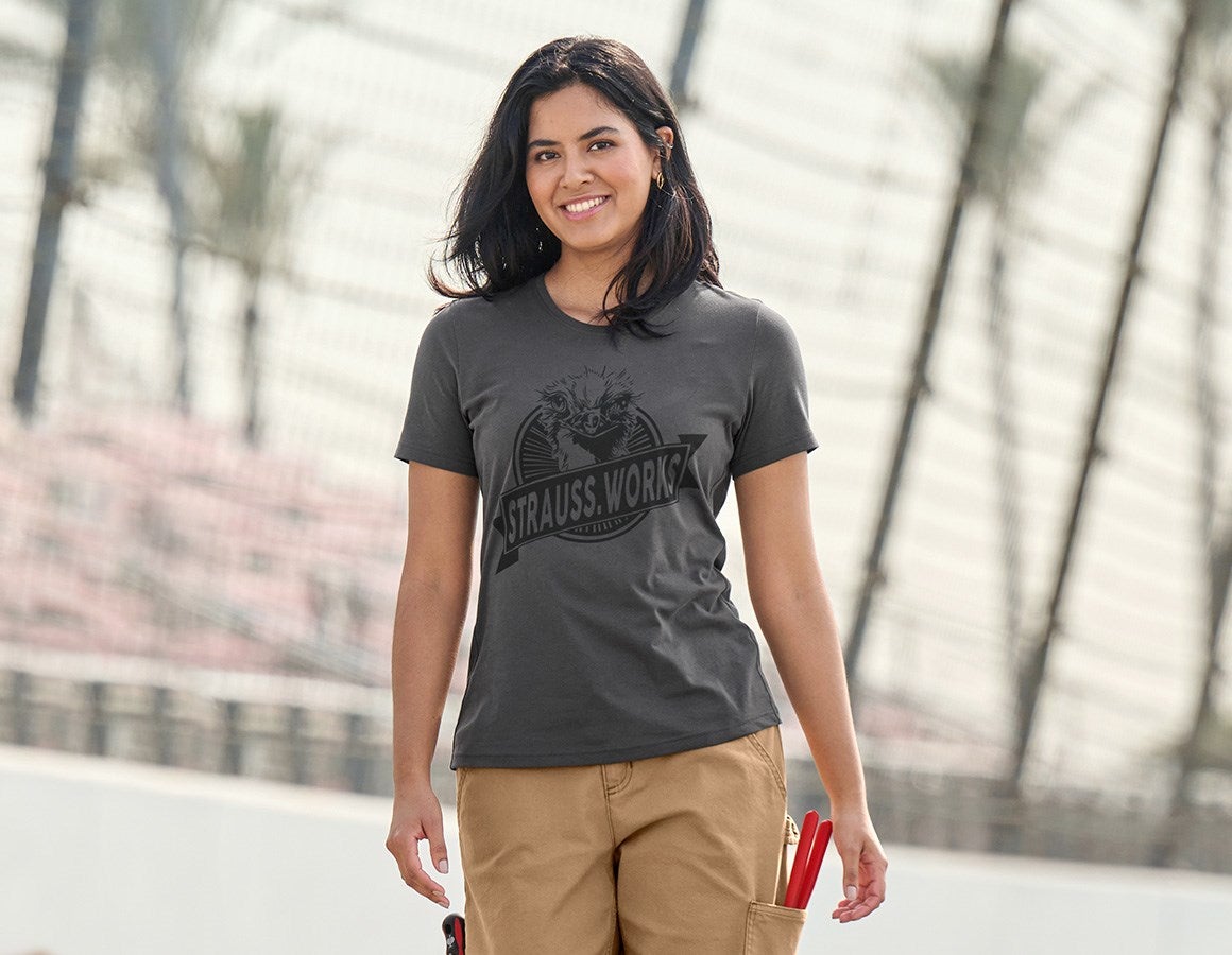 Main action image T-shirt e.s.iconic works, ladies' carbongrey