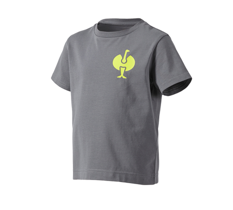 Primary image T-Shirt e.s.trail, children's basaltgrey/acid yellow