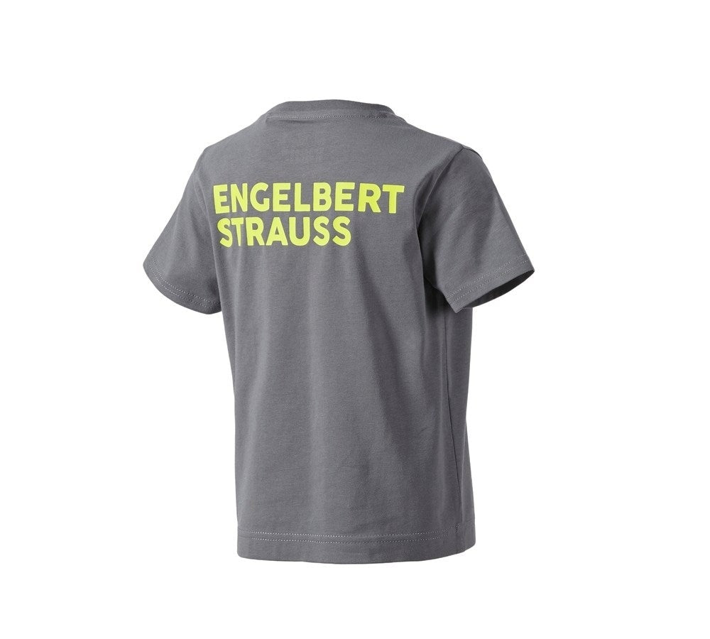 Secondary image T-Shirt e.s.trail, children's basaltgrey/acid yellow