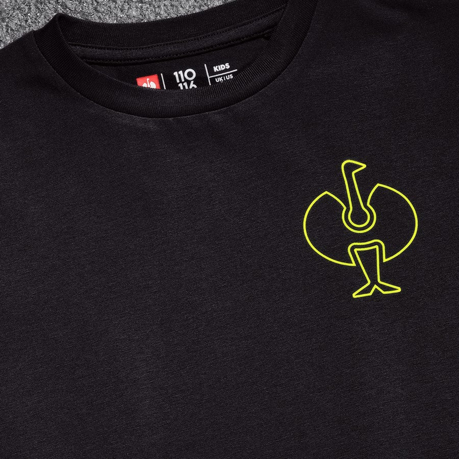 Detailed image T-Shirt e.s.trail, children's black/acid yellow