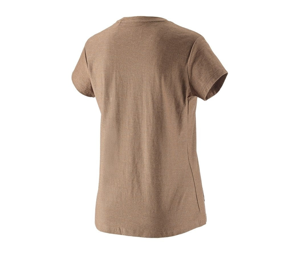Secondary image T-shirt e.s.vintage, ladies' sepia melange