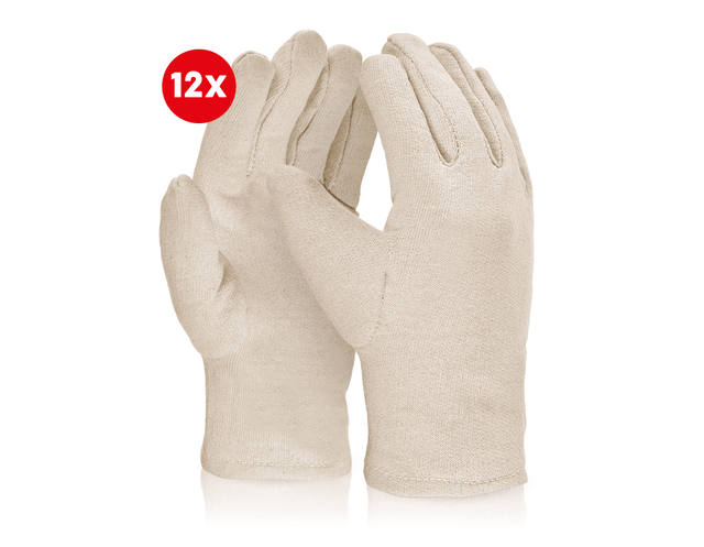 Primary image Jersey gloves, pack of 12 white