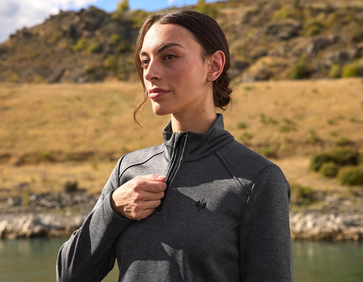 Additional image 1 Troyer thermo stretch e.s.trail, ladies' black melange
