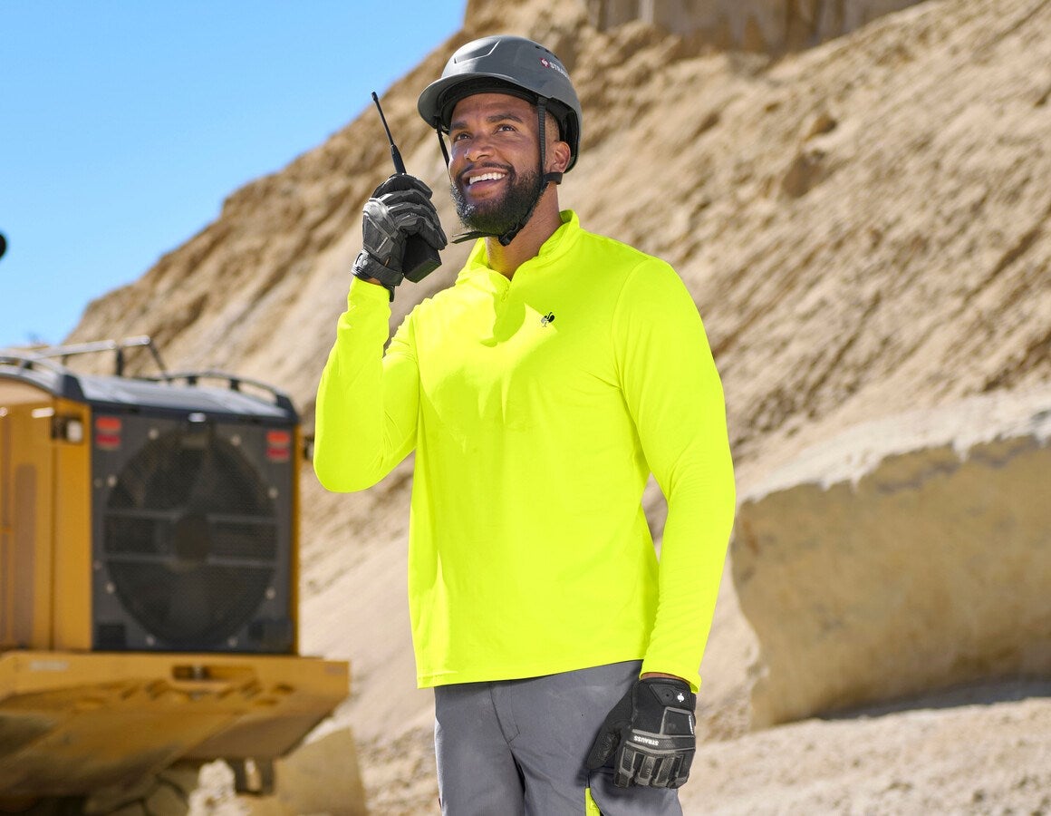 Main action image Visibility functi. troyer-longsleeve UV e.s.trail high-vis yellow/black