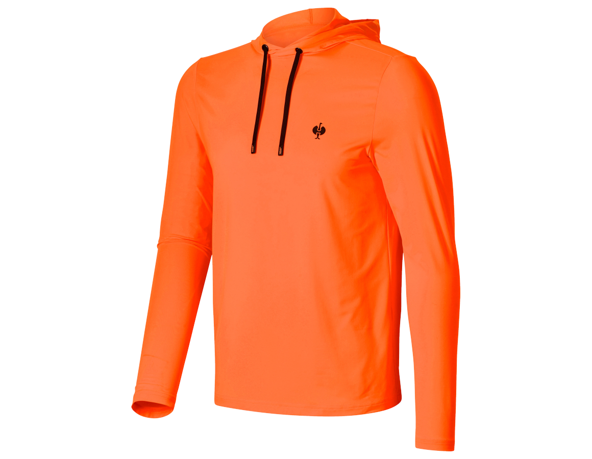 Primary image Visibility function. hoody-longsleeve UV e.s.trail high-vis orange/black