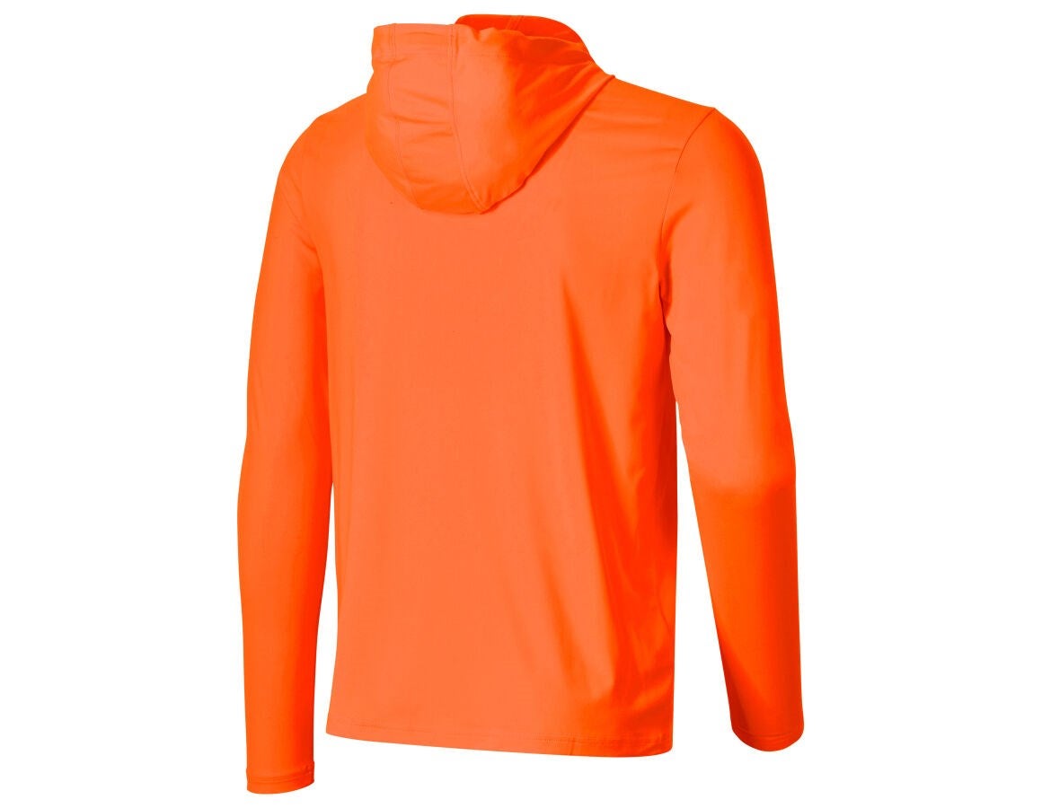 Secondary image Visibility function. hoody-longsleeve UV e.s.trail high-vis orange/black