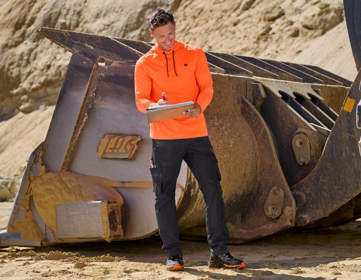 Additional image 1 Visibility function. hoody-longsleeve UV e.s.trail high-vis orange/black
