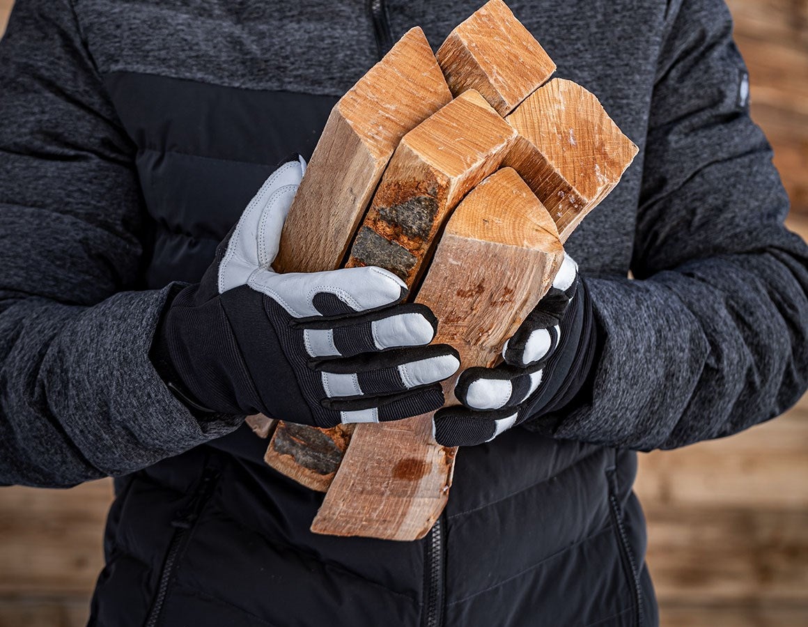 Main action image Full leather assembly gloves Ice 7