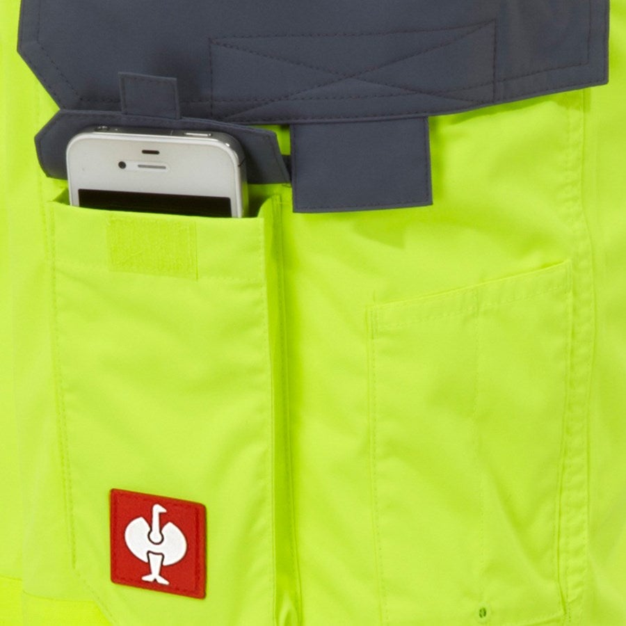 Detailed image High-vis functional bib & brace e.s.prestige high-vis yellow/grey