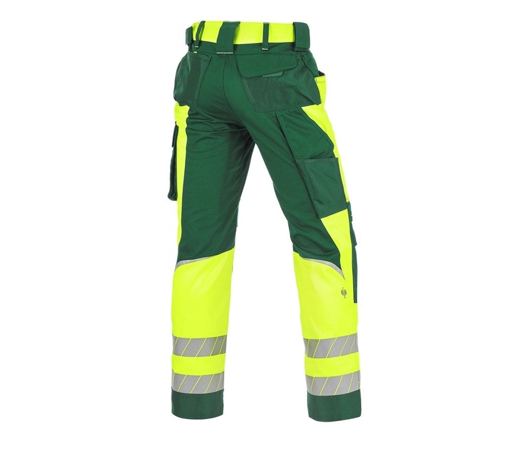 Secondary image High-vis trousers e.s.motion 24/7 green/high-vis yellow