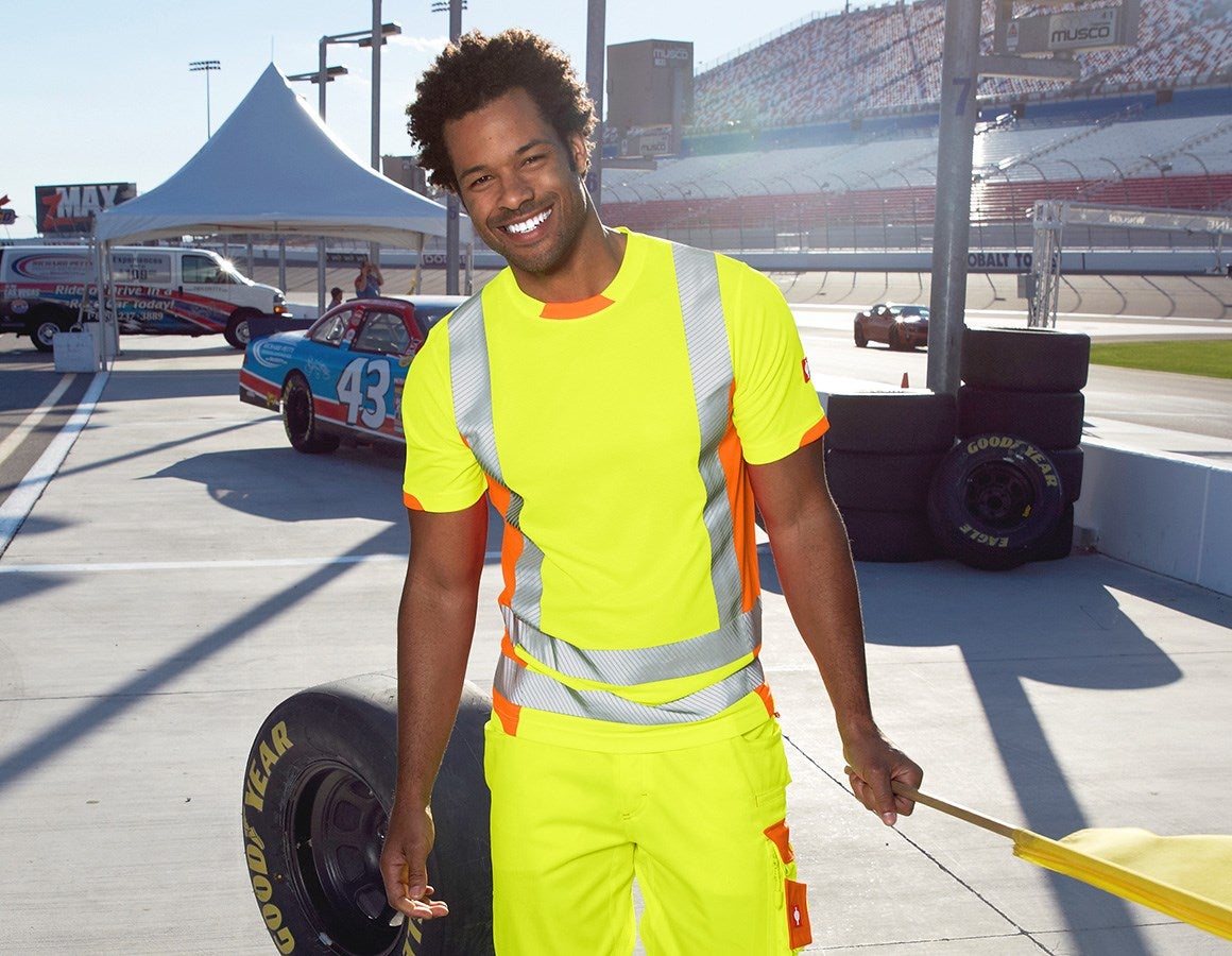 Main action image High-vis functional T-Shirt e.s.motion 2020 high-vis yellow/high-vis orange