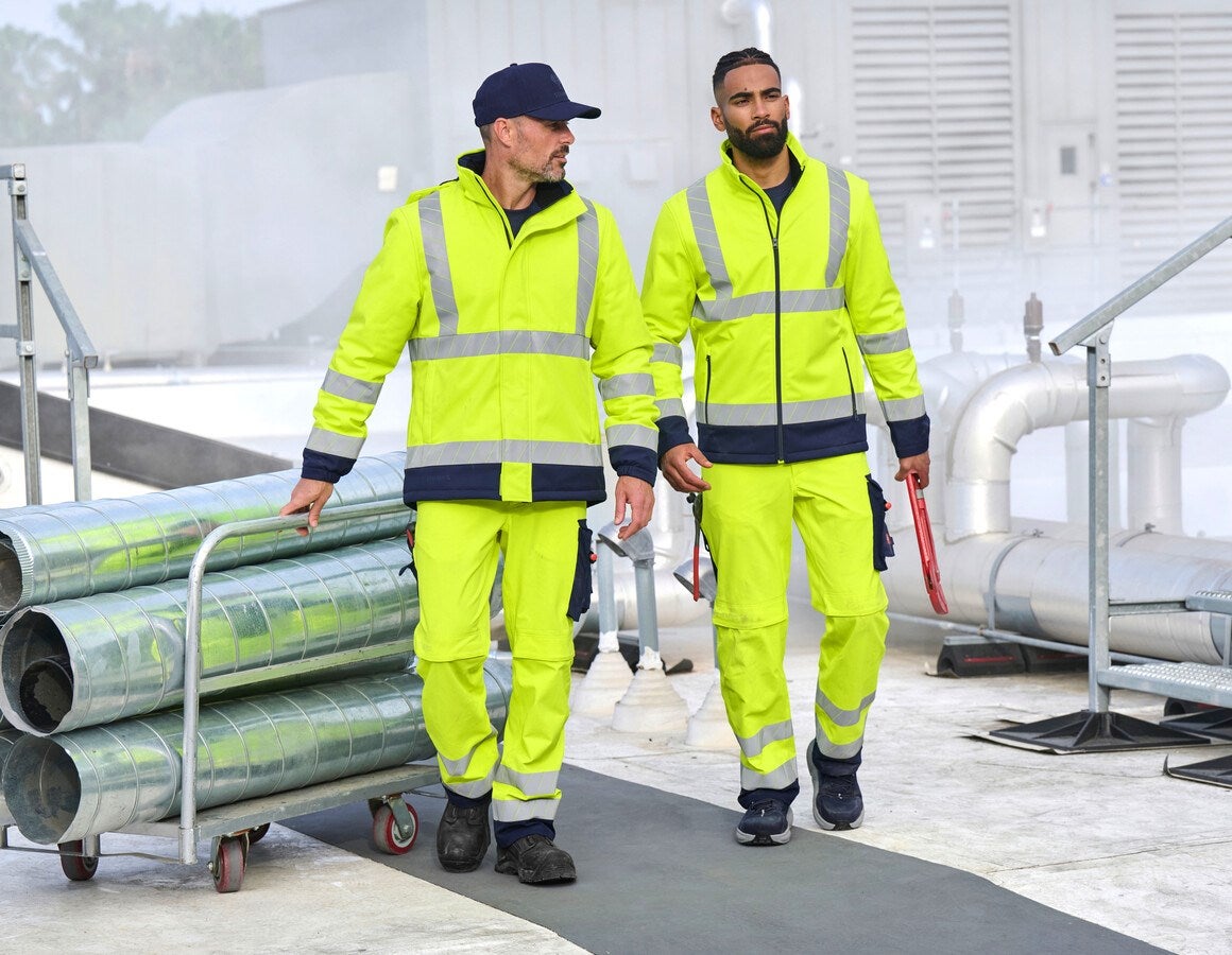 Additional image 4 High-vis softshell jacket e.s.line.core high-vis yellow/navy