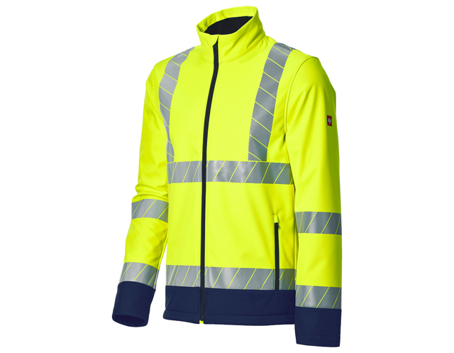 Primary image High-vis softshell jacket e.s.line.core high-vis yellow/navy