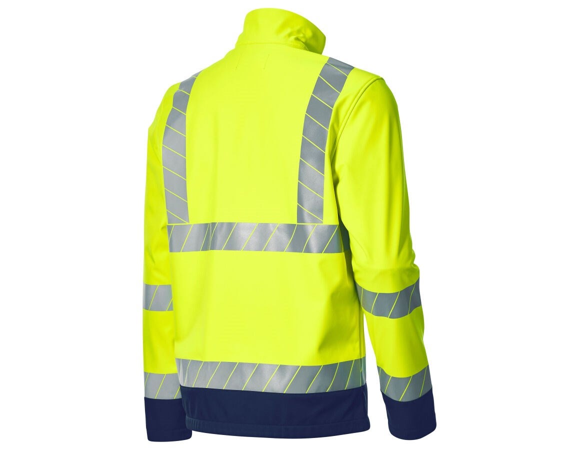 Secondary image High-vis softshell jacket e.s.line.core high-vis yellow/navy