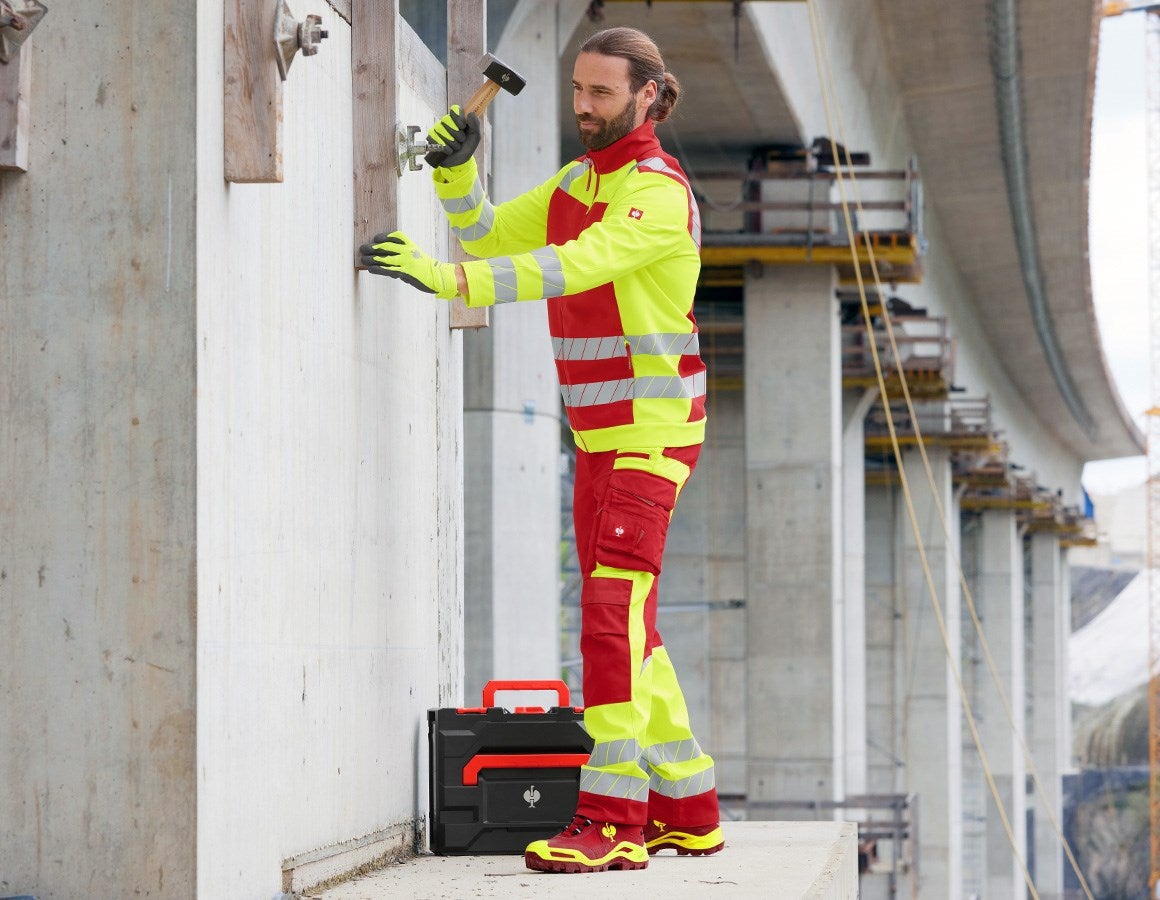 Additional image 2 High-vis softshell jacket e.s.motion 24/7 red/high-vis yellow