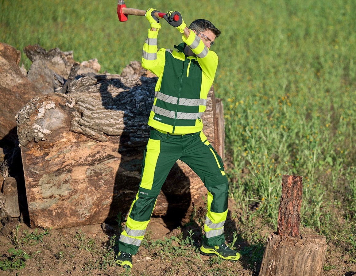 Additional image 4 High-vis softshell jacket e.s.motion 24/7 green/high-vis yellow