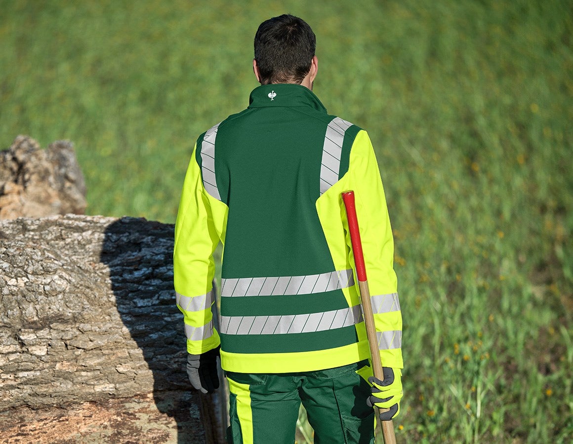 Additional image 1 High-vis softshell jacket e.s.motion 24/7 green/high-vis yellow