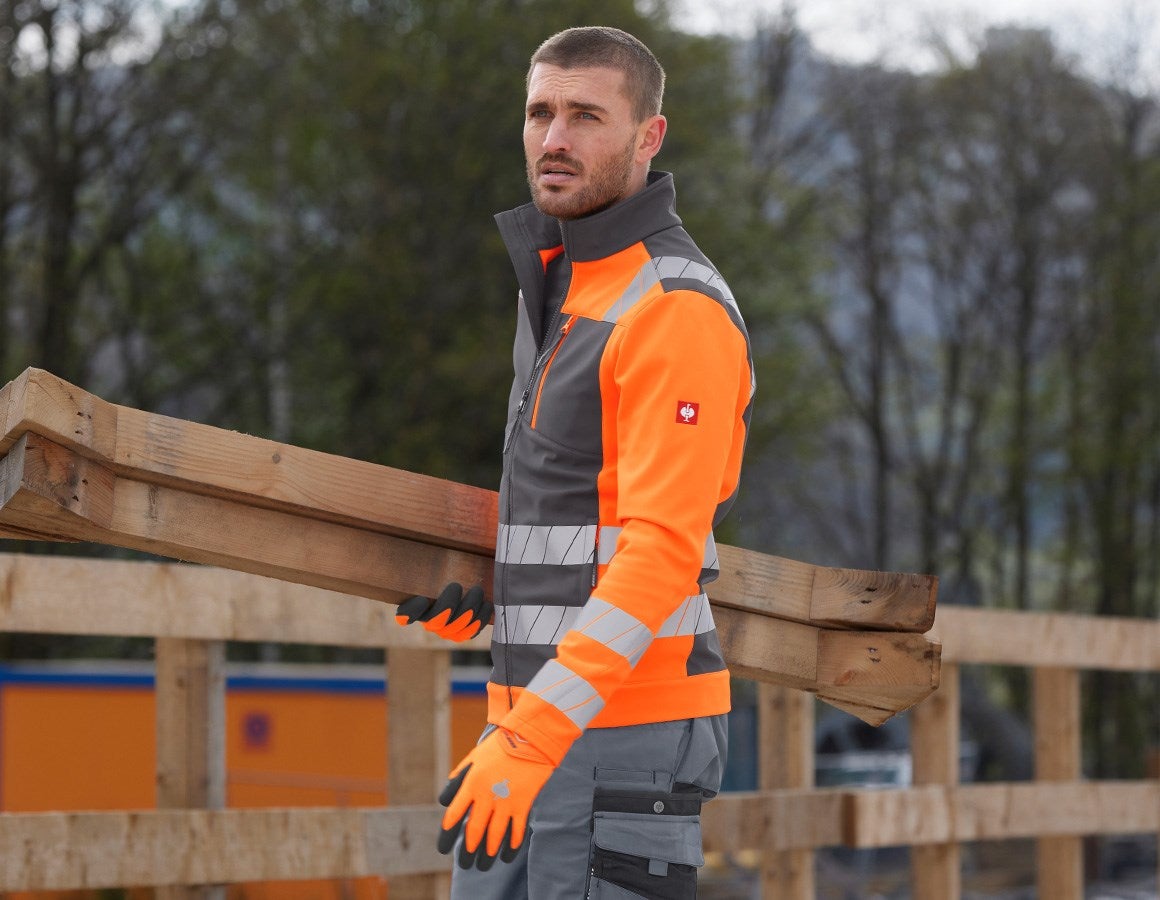 Additional image 6 High-vis softshell jacket e.s.motion 24/7 anthracite/high-vis orange