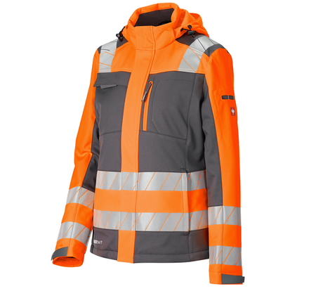 Primary image High-vis winter soft. jacket e.s.motion 24/7,lad. anthracite/high-vis orange